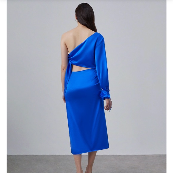 Silk Maison Palace Silk Dress in Sapphire NWT - Picture 2 of 6